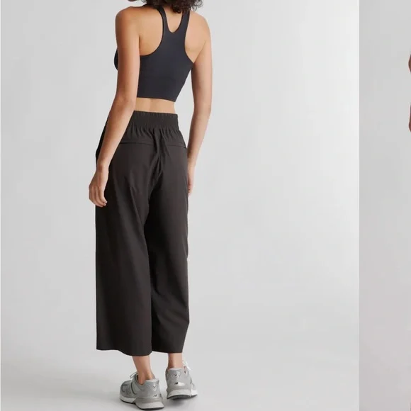 Black Wide Leg Performance Pants - Picture 3 of 5